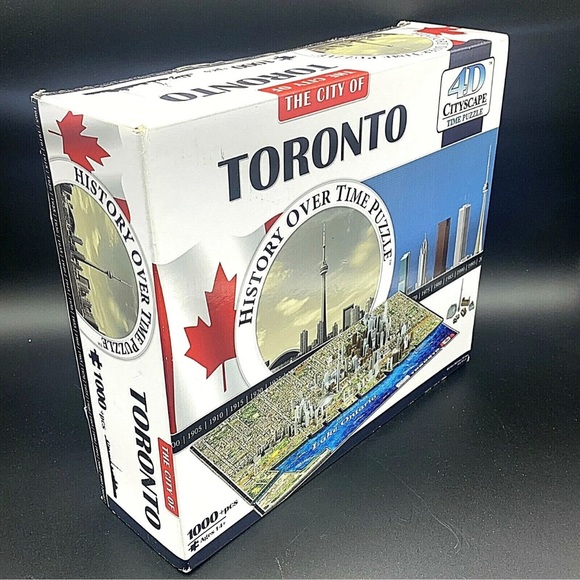 4D Cityscape Time Jigsaw Puzzle The City of Toronto Layer Map 1000+ Pieces - Picture 2 of 12
